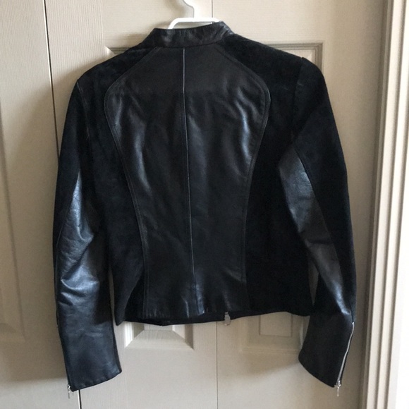 Danier black genuine leather jacket - Picture 2 of 3